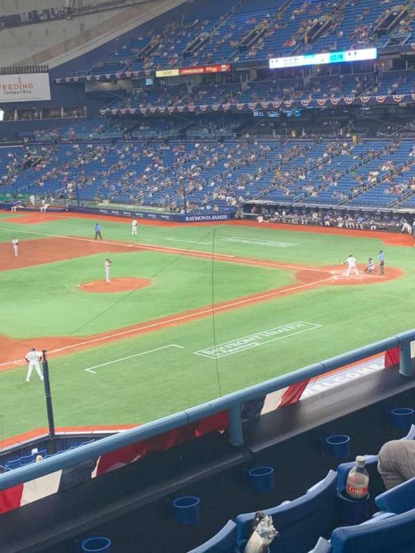 Tropicana Field, section: 215, row: D, seat: 10