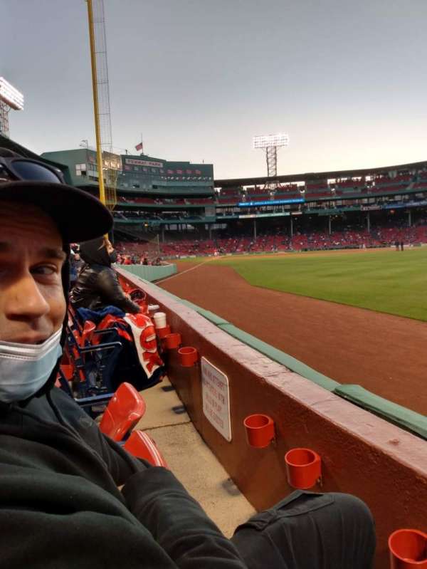 Fenway Park, section: Right Field box 3, row: F, seat: 14