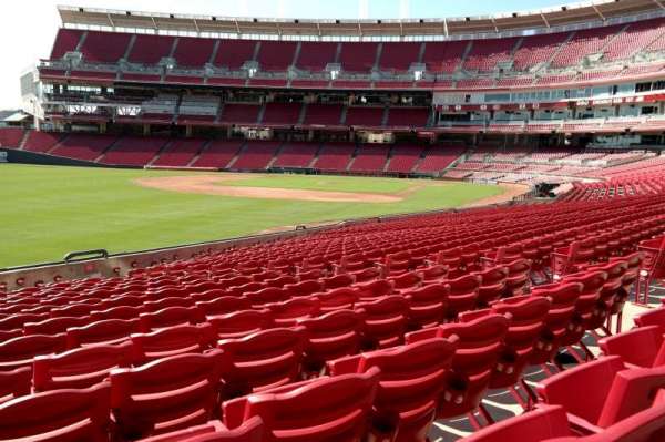 Great American Ball Park, section: 109, row: AA, seat: 10