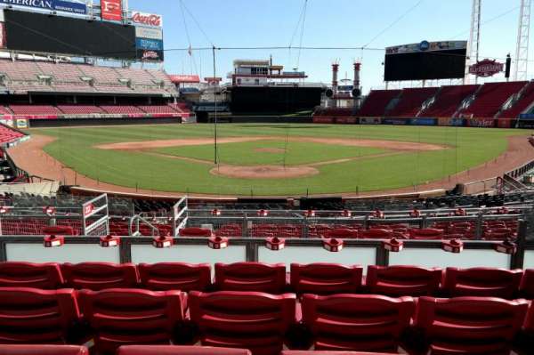 Great American Ball Park, section: 123, row: E, seat: 6