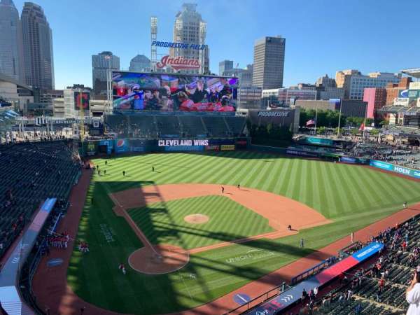 Progressive Field, section: 452, row: E, seat: 4