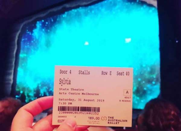 State Theatre at the Arts Centre Melbourne, section: Stalls, row: E, seat: 40