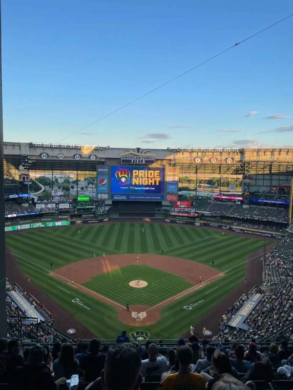 American Family Field, section: 422, row: 19, seat: 9