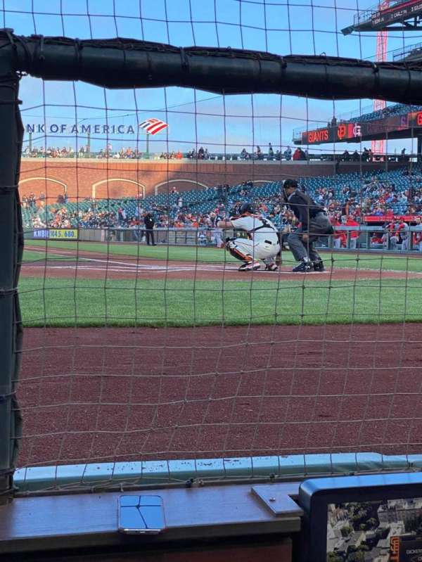 Oracle Park, section: 121, row: BBB, seat: 5