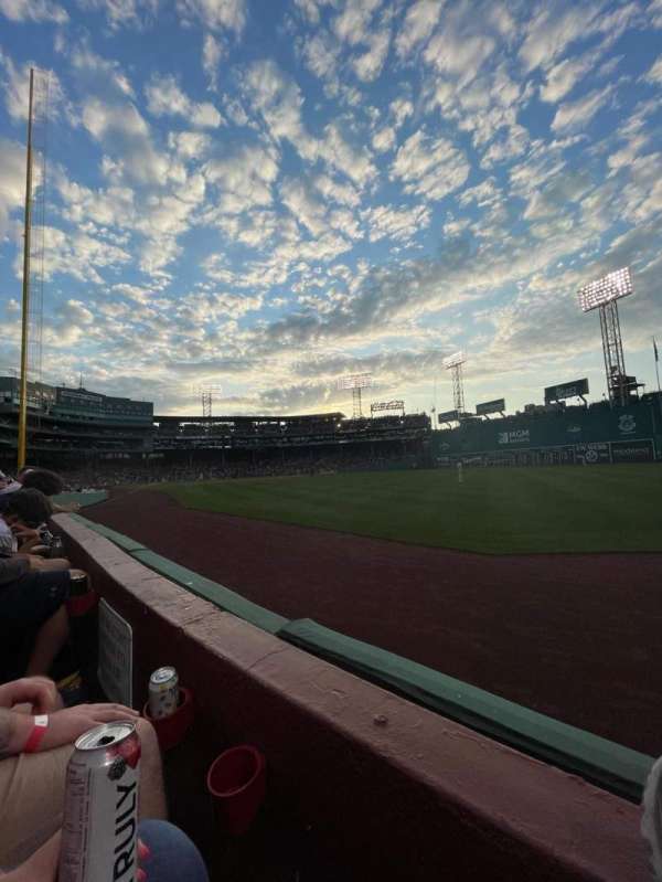 Fenway Park, section: Right Field Box 3, row: F, seat: 13