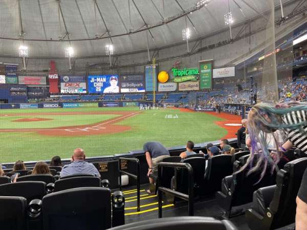 Tropicana Field, section: 105, row: K, seat: 6