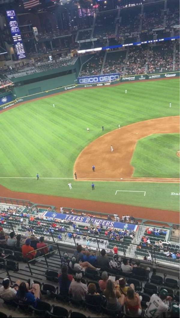 Globe Life Field, section: 308, row: 1, seat: 12