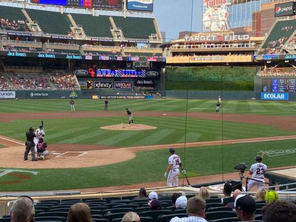 Target Field, section: 112, row: 1, seat: 3