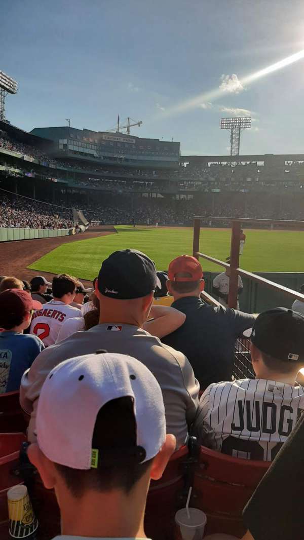 Fenway Park, section: Right Field Box 87, row: DD, seat: 4