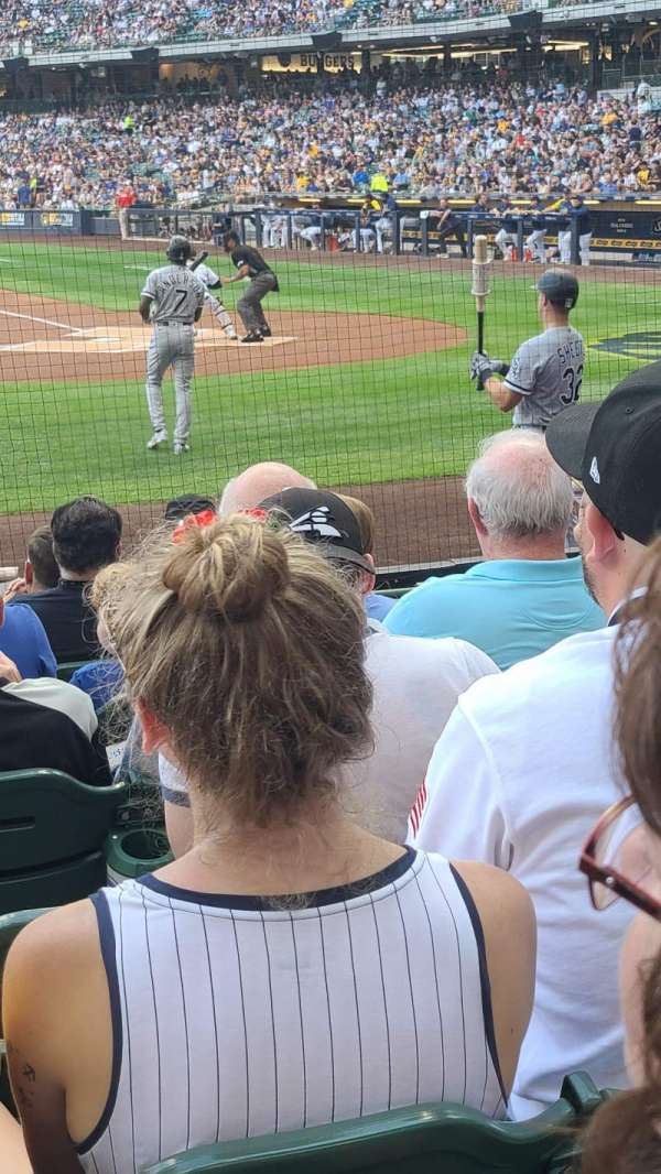 American Family Field, section: 121, row: 8, seat: 4