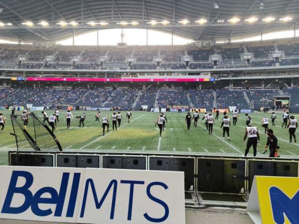 Princess Auto Stadium, section: 105, row: 1, seat: 17