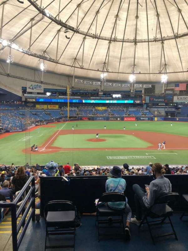Tropicana Field, section: Club 112, row: PP, seat: 1