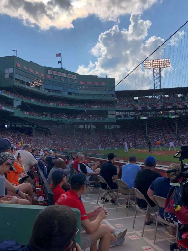 Fenway Park, section: Right Field Box 8, row: A, seat: 10