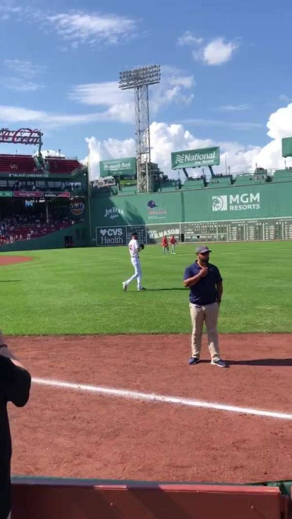 Fenway Park, section: Right Field Box 8, row: A, seat: 10