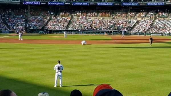 Comerica Park, section: 105, row: H, seat: 6