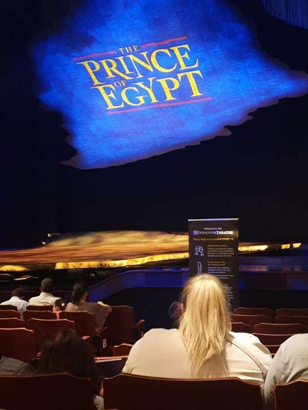 Dominion Theatre, section: Stalls, row: L, seat: 10