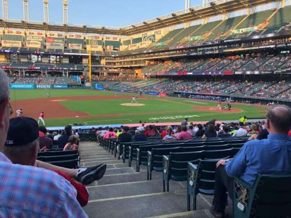 Progressive Field, section: 164, row: DD, seat: 1