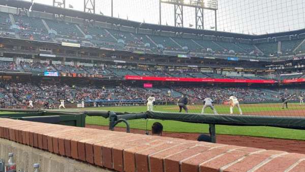 Oracle Park, section: 106, row: 1, seat: 7
