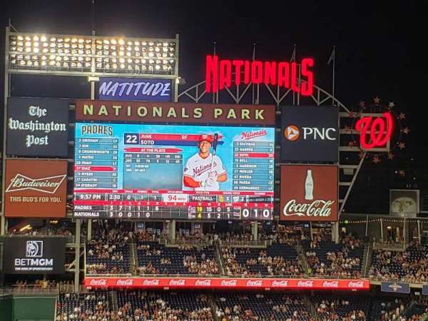 Nationals Park, section: 309, row: F, seat: 25