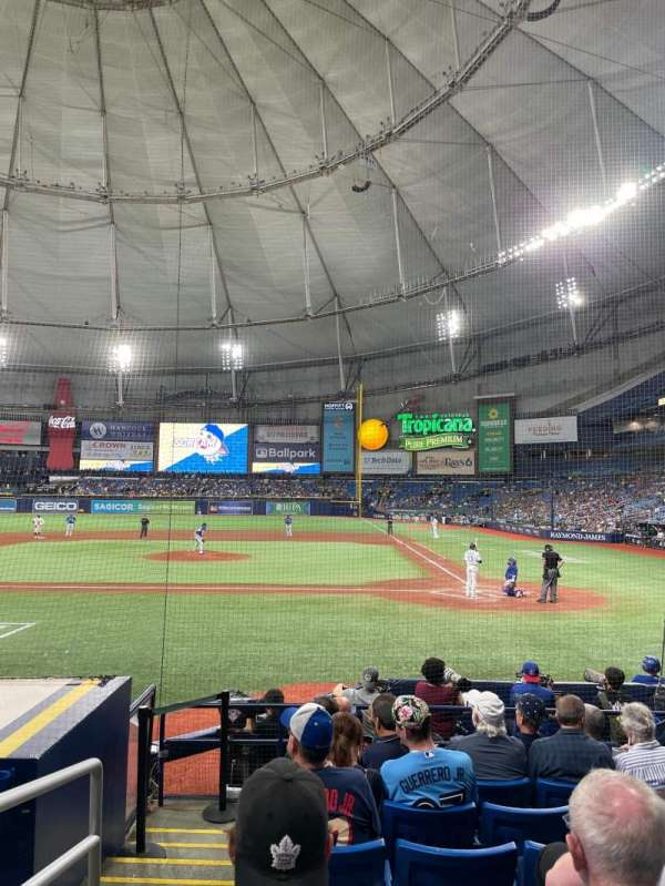 Tropicana Field, section: 109, row: M, seat: 1