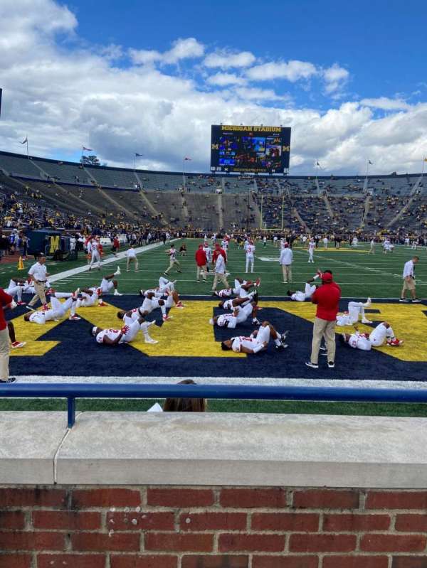 Michigan Stadium, section: 12, row: 1, seat: 3