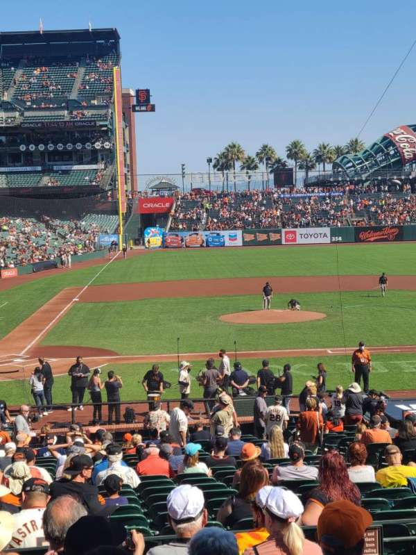 Oracle Park, section: 110, row: 30, seat: 2 and 3