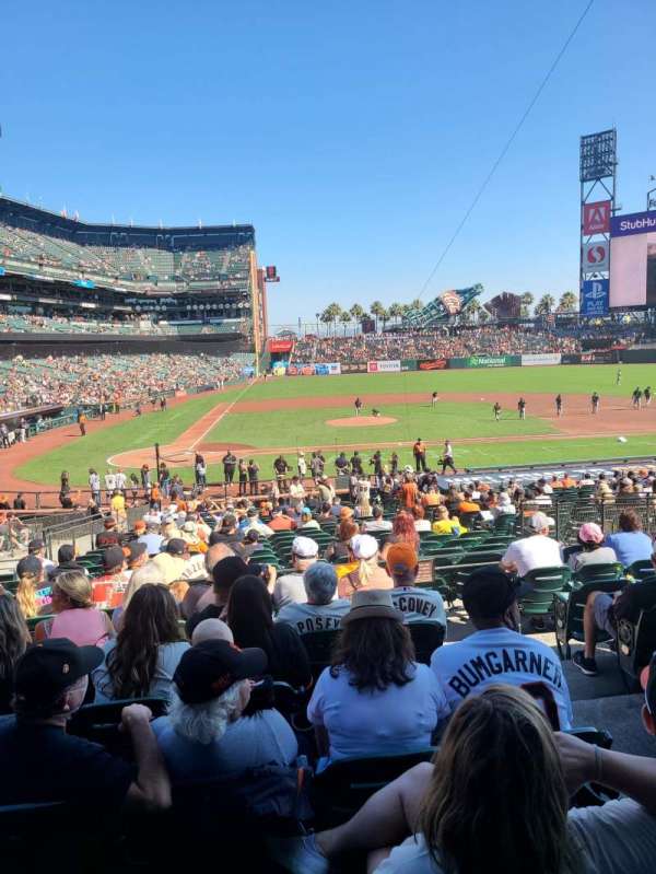 Oracle Park, section: 110, row: 30, seat: 2 and 3