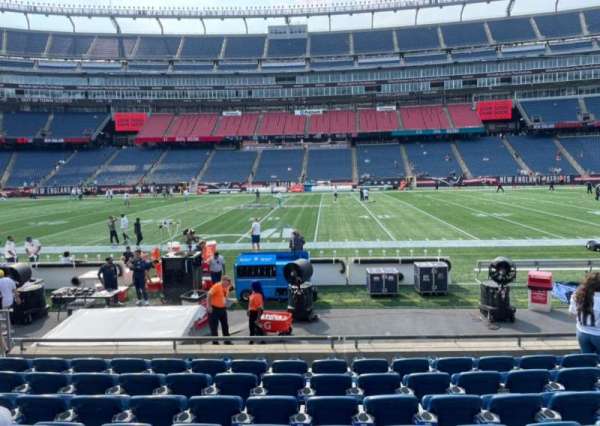 Gillette Stadium, section: 109, row: 7, seat: 12
