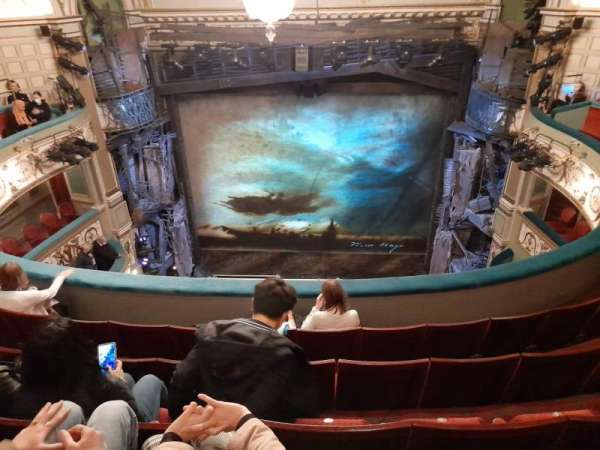 Sondheim Theatre, West End, section: Grand circle, row: E, seat: 12