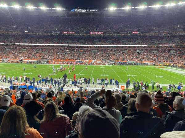 Huntington Bank Field, section: 110, row: 23, seat: 7