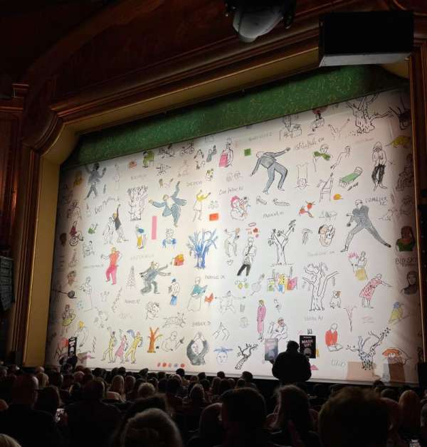 St. James Theatre, section: Orchestra R, row: L, seat: 8