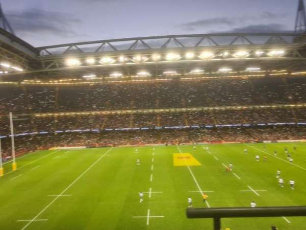 Principality Stadium, section: U10, row: 2, seat: 28