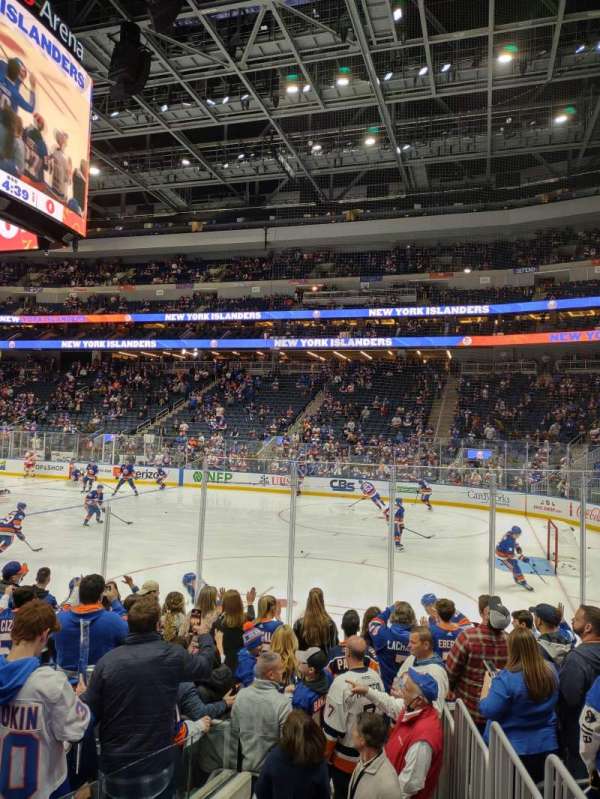 UBS Arena, section: 102, row: 8, seat: 9