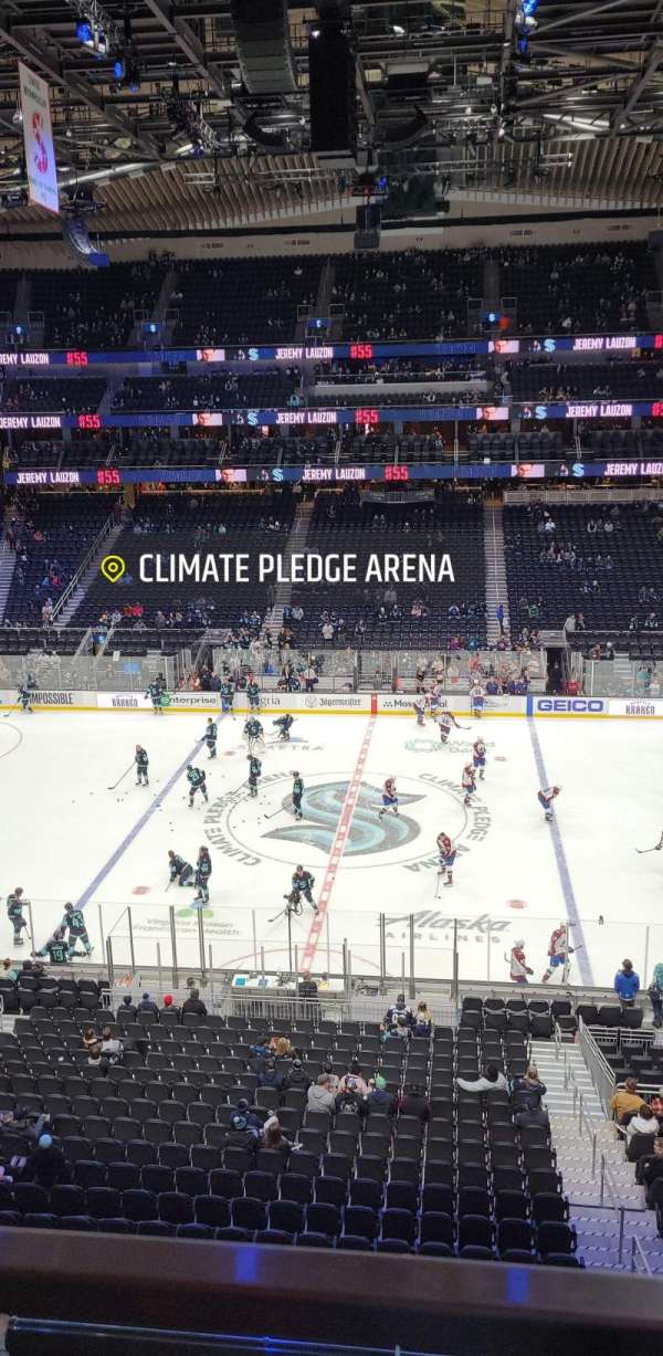 climate pledge arena, section: 114, row: A, seat: 3