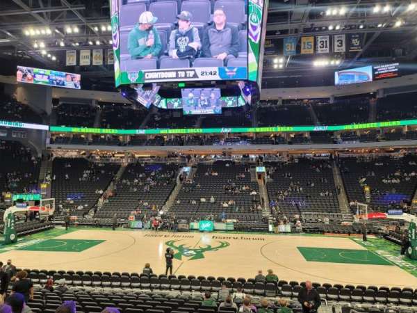 Fiserv Forum, section: 106, row: 15, seat: 4