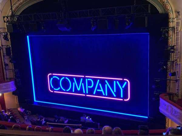 Bernard B. Jacobs Theatre, section: Mezzanine R, row: F, seat: 14