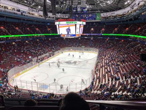 Rogers Arena, section: 314, row: 4, seat: 2