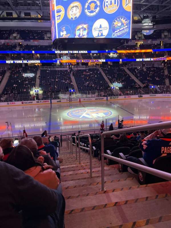 UBS Arena, section: 105, row: 23, seat: 1