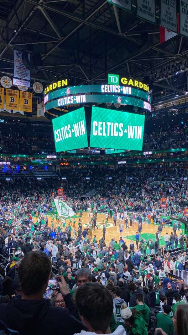 TD Garden, section: 9, row: 21, seat: 8