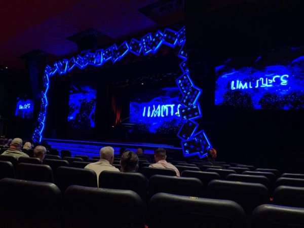 The Mirage Theatre, section: 103, row: JJ, seat: 10