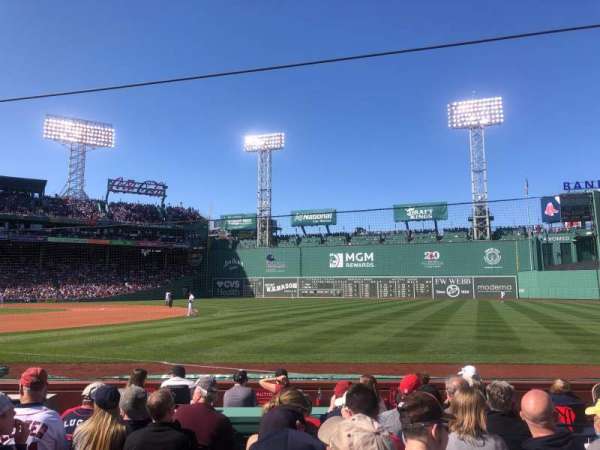 Fenway Park, section: Field Box, row: G, seat: 7