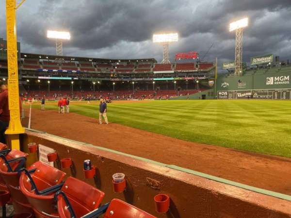 Fenway Park, section: Right Field Box 5, row: G, seat: 2
