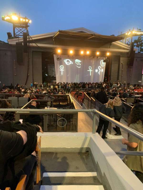 The Greek Theatre, section: B Left, row: C, seat: 3