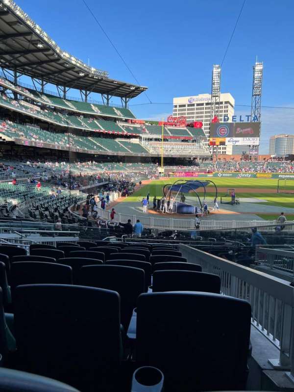 Truist Park, section: 123, row: 10, seat: 1