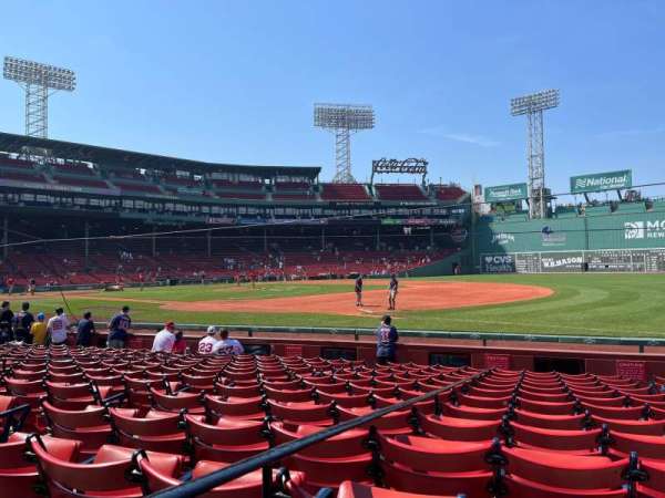 Fenway Park, section: Field Box 14, row: L, seat: 3