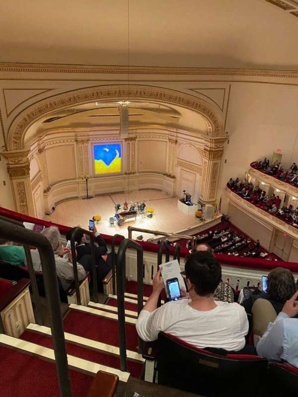 Carnegie Hall, section: Lower Balcony L, row: E, seat: 15