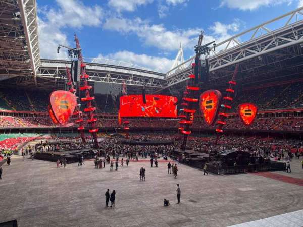 Principality Stadium, section: M2, row: 2, seat: 5