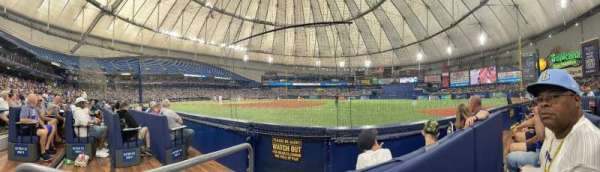 Tropicana Field, section: 124, row: B, seat: 1