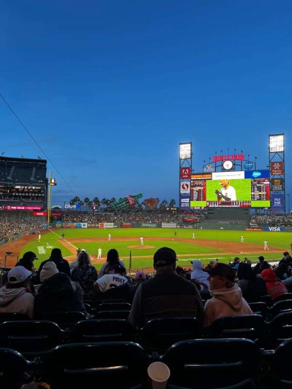 Oracle Park, section: 112, row: 32, seat: 16