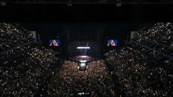 The O2, London, section: 412, row: T, seat: 723